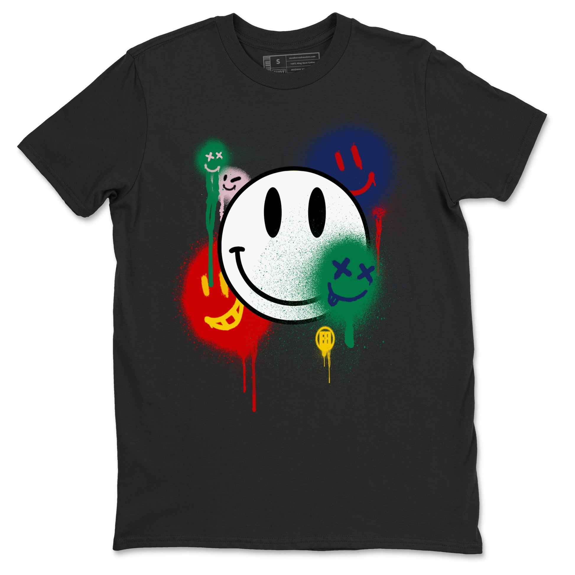 AF 3 Nigo shirtsto match jordans Smile Painting sneaker match tees Air Force 3 Low x Nigo Blue Void and Tour Yellow match shoes to clothes SNRT Sneaker Tees unisex cotton Black 2 shirts