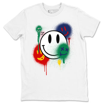 AF 3 Nigo shirtsto match jordans Smile Painting sneaker match tees Air Force 3 Low x Nigo Blue Void and Tour Yellow match shoes to clothes SNRT Sneaker Tees unisex cotton White 2 shirts