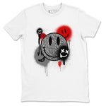 3s Black Cement shirts to match jordans Smile Painting sneaker match tees Air Jordan 3 Black Cement match shoes to clothes SNRT Sneaker Tees unisex cotton White 2 shirts