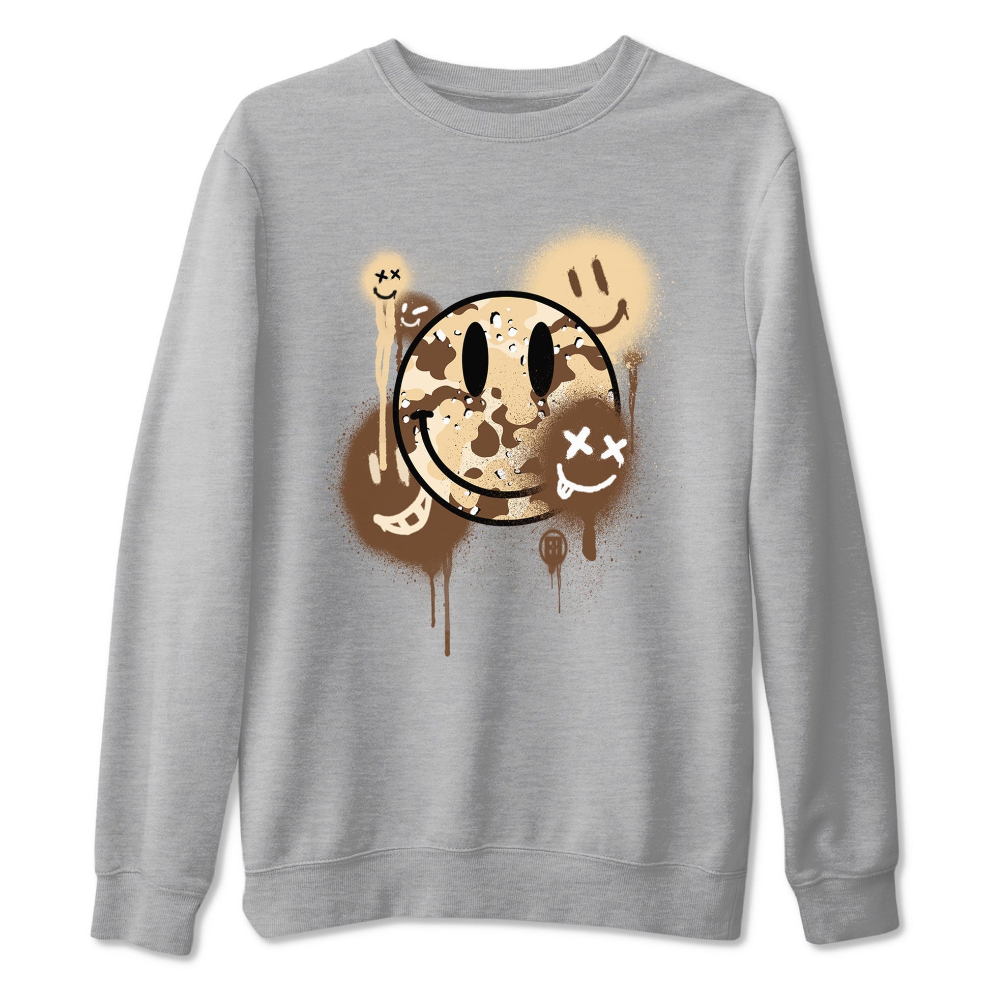 WNBA x Air Jordan 3 “Desert Camo” shirts to match jordans Smile Painting sneaker match tees Air Jordan 3 Desert Camo SNRT Sneaker Release Tees Clothing Sneakerhead ShirtsHeather Grey 2 unisex cotton tee
