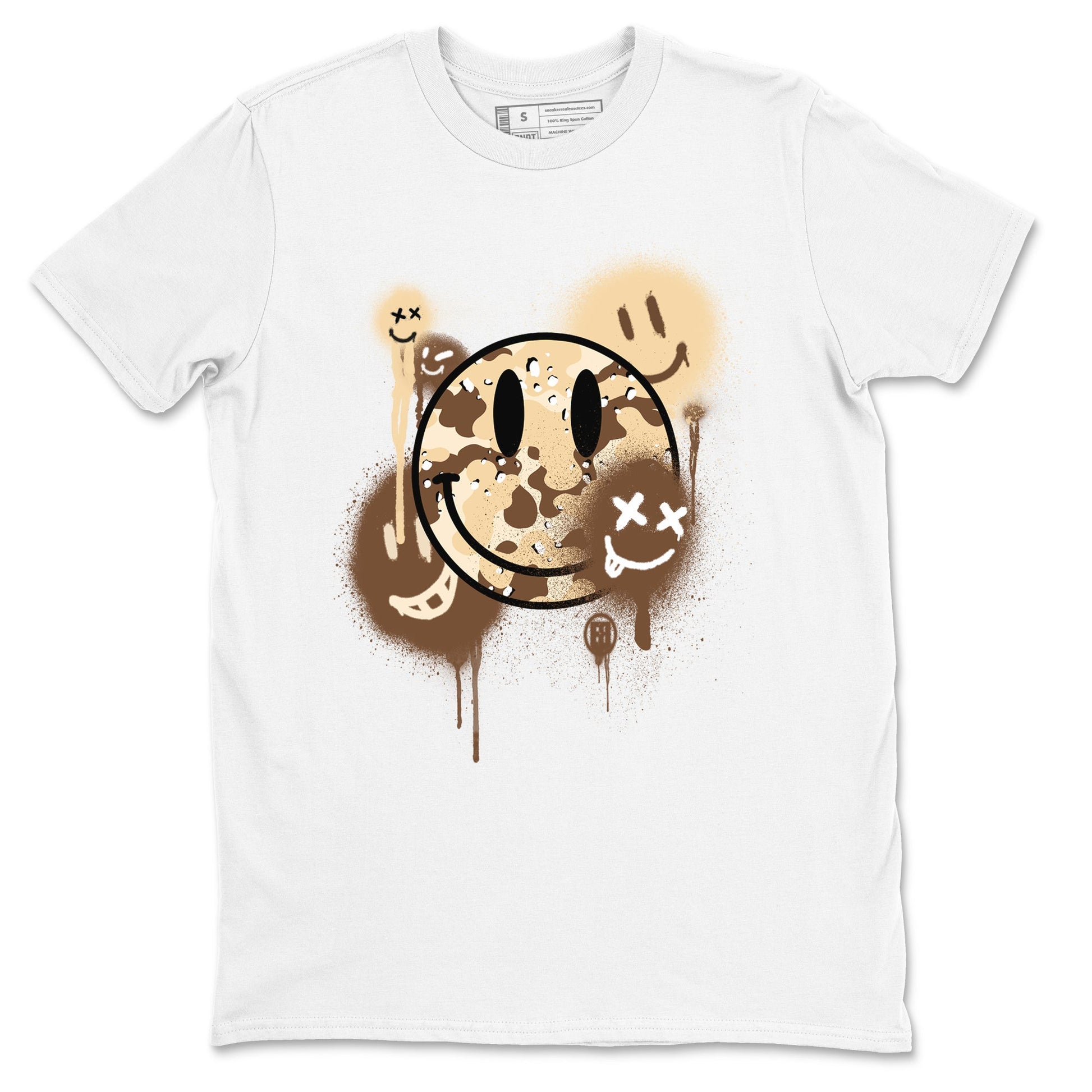 WNBA x Air Jordan 3 “Desert Camo” shirts to match jordans Smile Painting sneaker match tees Air Jordan 3 Desert Camo SNRT Sneaker Release Tees Clothing Sneakerhead ShirtsWhite 2 unisex cotton tee