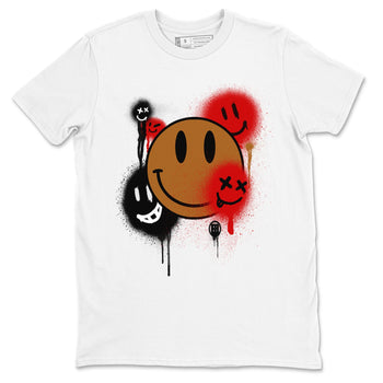 5s Archaeo Brown shirts to match jordans Smile Painting sneaker match tees Air Jordan 5 Archaeo Brown match shoes to clothes SNRT Sneaker Tees unisex cotton White 2 shirts
