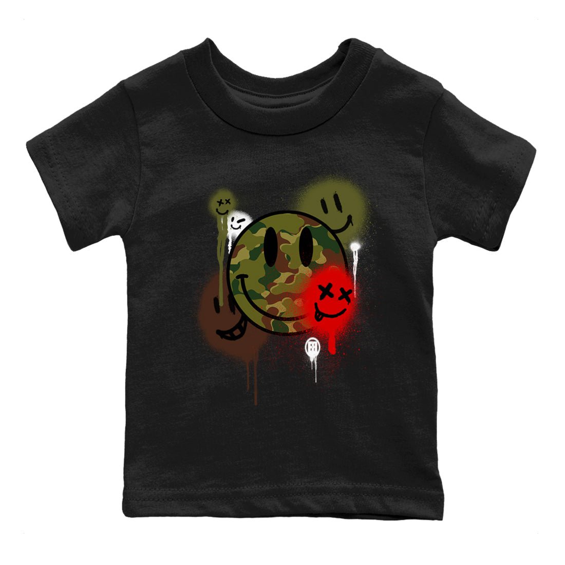 Air Max 90 Duck Camo shirts to match jordans Smile Painting sneaker match tees Air Max 90 Reverse Duck Camo match shoes to clothes SNRT Sneaker Tees Youth Baby Black 2 tee