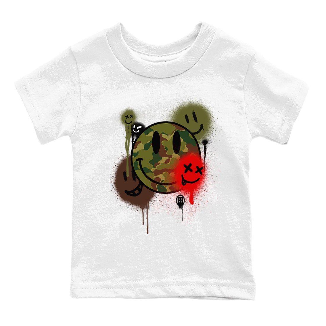 Air Max 90 Duck Camo shirts to match jordans Smile Painting sneaker match tees Air Max 90 Reverse Duck Camo match shoes to clothes SNRT Sneaker Tees Youth Baby White 2 tee