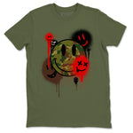 Air Max 90 Duck Camo shirts to match jordans Smile Painting sneaker match tees Air Max 90 Reverse Duck Camo match shoes to clothes SNRT Sneaker Tees unisex cotton Military Green 2 shirts