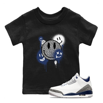 Smile Painting SNRT Sneaker Tees Kids - Air Jordan 3 Midnight Navy 2023 - SNRT Sneaker Tee