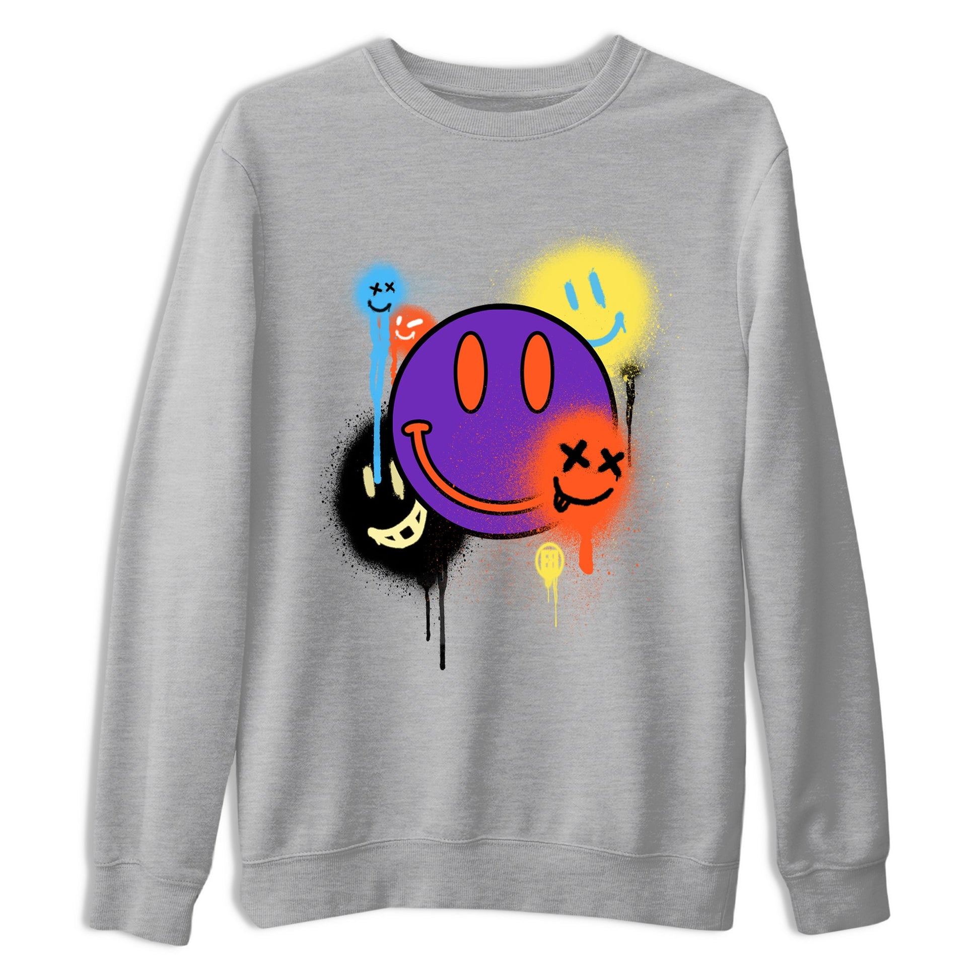 Sneaker Threads – Sneaker Tees To Match New Balance 9060 Prism Purple – Smile Painting Graphic Tee Heather Grey 2. Perfect for Jordan releases 2025 colorways.