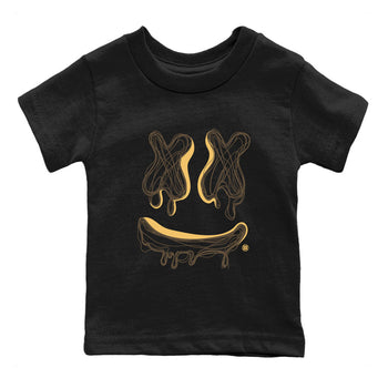 Air Jordan 1 Palomino shirt to match jordans Smile Doodle sneaker tees Crew Neck Jordan 1 Retro High OG Palomino SNRT Sneaker Release Tees Baby Toddler Black 2 T-Shirt