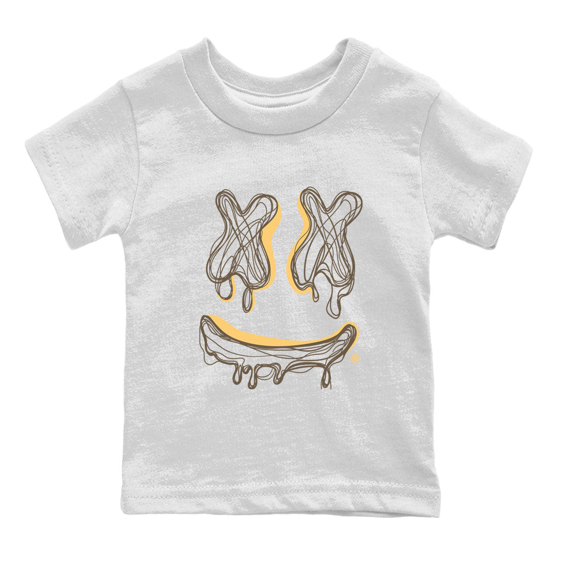Air Jordan 1 Palomino shirt to match jordans Smile Doodle sneaker tees Crew Neck Jordan 1 Retro High OG Palomino SNRT Sneaker Release Tees Baby Toddler White 2 T-Shirt