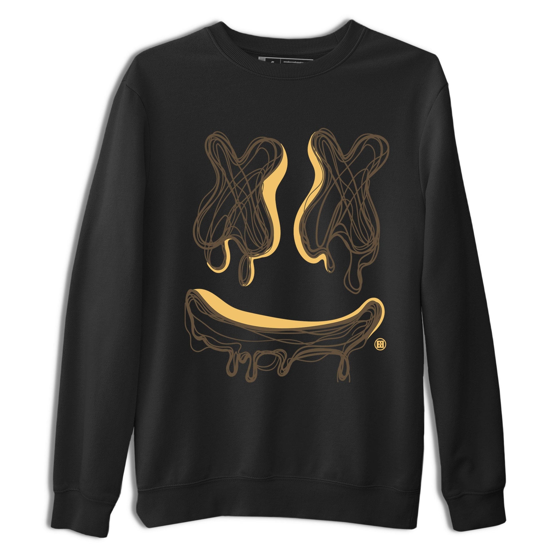 Air Jordan 1 Palomino shirt to match jordans Smile Doodle sneaker tees Crew Neck Jordan 1 Retro High OG Palomino SNRT Sneaker Release Tees Unisex Casual Shirts Black 2 T-Shirt