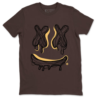 Air Jordan 1 Palomino shirt to match jordans Smile Doodle sneaker tees Crew Neck Jordan 1 Retro High OG Palomino SNRT Sneaker Release Tees Unisex Casual Shirts Dark Chocolate 2 T-Shirt