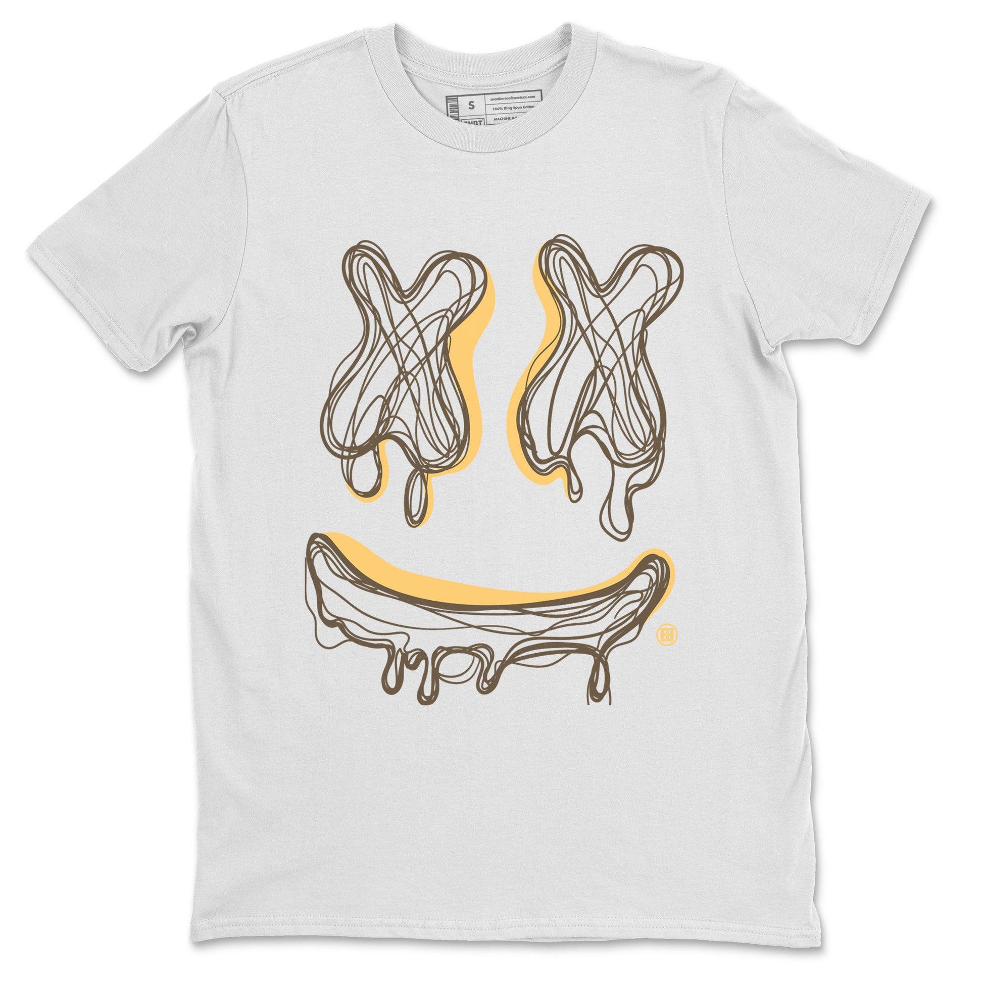 Air Jordan 1 Palomino shirt to match jordans Smile Doodle sneaker tees Crew Neck Jordan 1 Retro High OG Palomino SNRT Sneaker Release Tees Unisex Casual Shirts White 2 T-Shirt