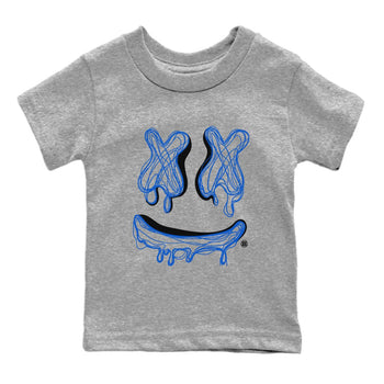 1s Royal Reimagined shirt to match jordans Smile Doodle sneaker matching t-shirt Air Jordan 1 Royal Reimagined SNRT Sneaker Release Tees Baby Toddler Heather Grey 2 T-Shirt
