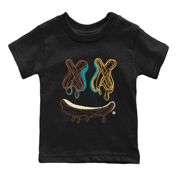 Air Jordan 4 GS Cacao Wow shirt to match jordans Smile Doodle sneaker tees Air Jordan 4 Cacao Wow SNRT Sneaker Release Tees Baby Toddler Black 2 T-Shirt