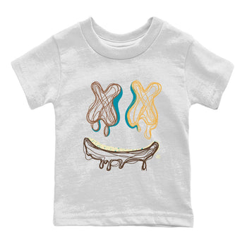 Air Jordan 4 GS Cacao Wow shirt to match jordans Smile Doodle sneaker tees Air Jordan 4 Cacao Wow SNRT Sneaker Release Tees Baby Toddler White 2 T-Shirt