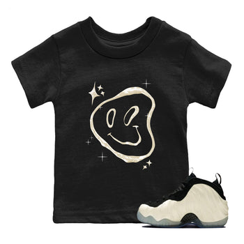 Sneaker Threads – Sneaker Tees To Match Air Foamposite One Pearl – Smiling Pearl Youth Graphic Tee Black 1. Perfect for Jordan releases 2025 colorways.