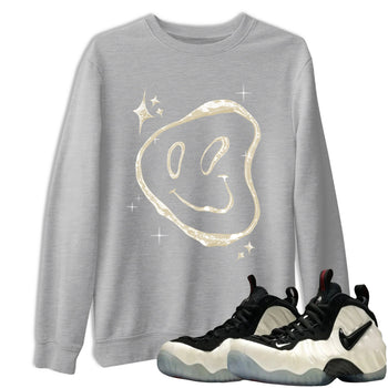 Sneaker Threads – Sneaker Tees To Match Air Foamposite One Pearl – Smiling Pearl Graphic Tee Heather Grey 1. Perfect for Jordan releases 2025 colorways.
