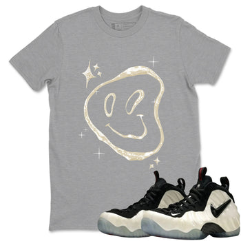 Sneaker Threads – Sneaker Tees To Match Air Foamposite One Pearl – Smiling Pearl Graphic Tee Heather Grey 1. Perfect for Jordan releases 2025 colorways.