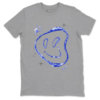Sneaker Threads – Sneaker Tees To Match Air Foamposite One Royal – Smiling Pearl Graphic Tee Heather Grey 2. Perfect for Jordan releases 2025 colorways.