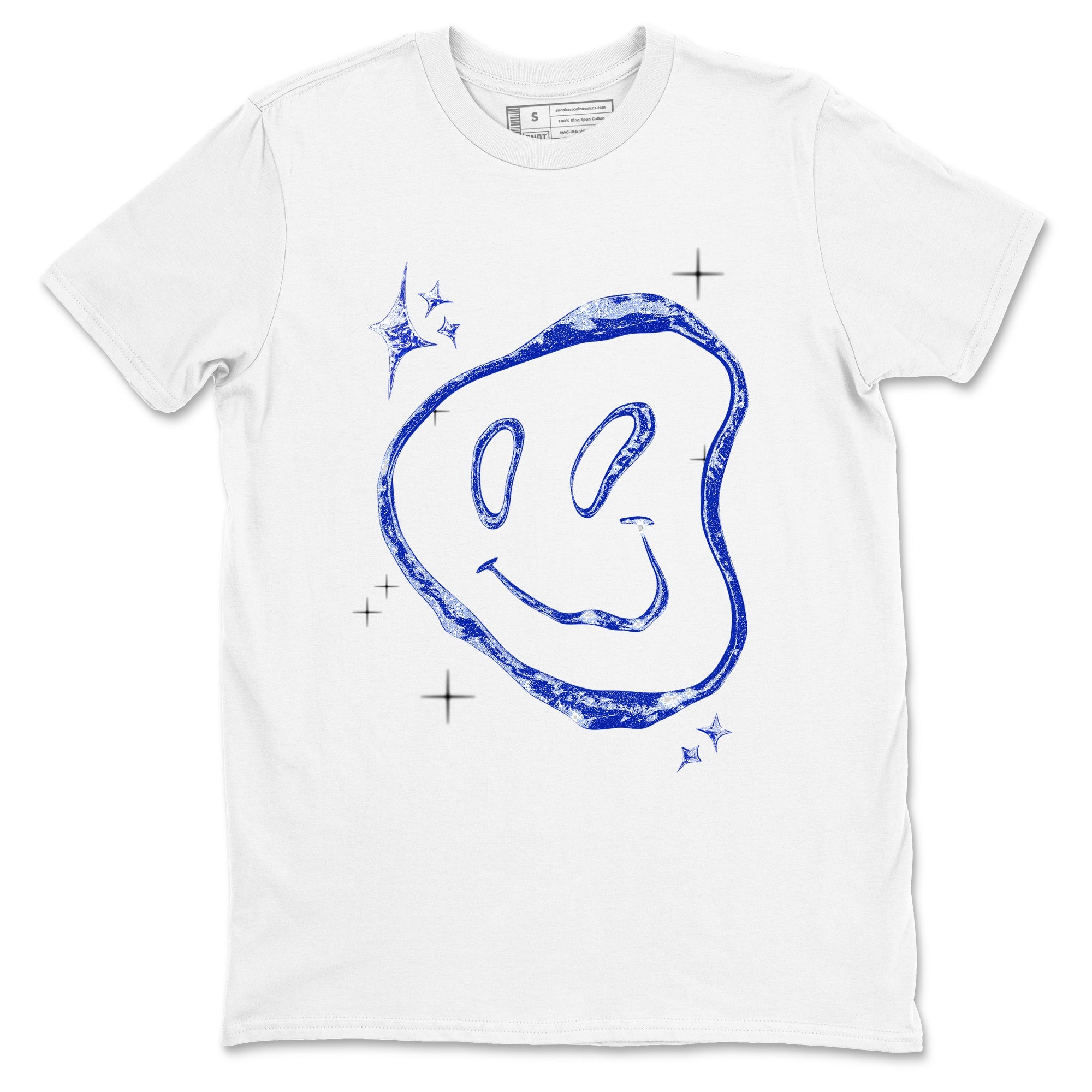 Sneaker Threads – Sneaker Tees To Match Air Foamposite One Royal – Smiling Pearl Graphic Tee White 2. Perfect for Jordan releases 2025 colorways.