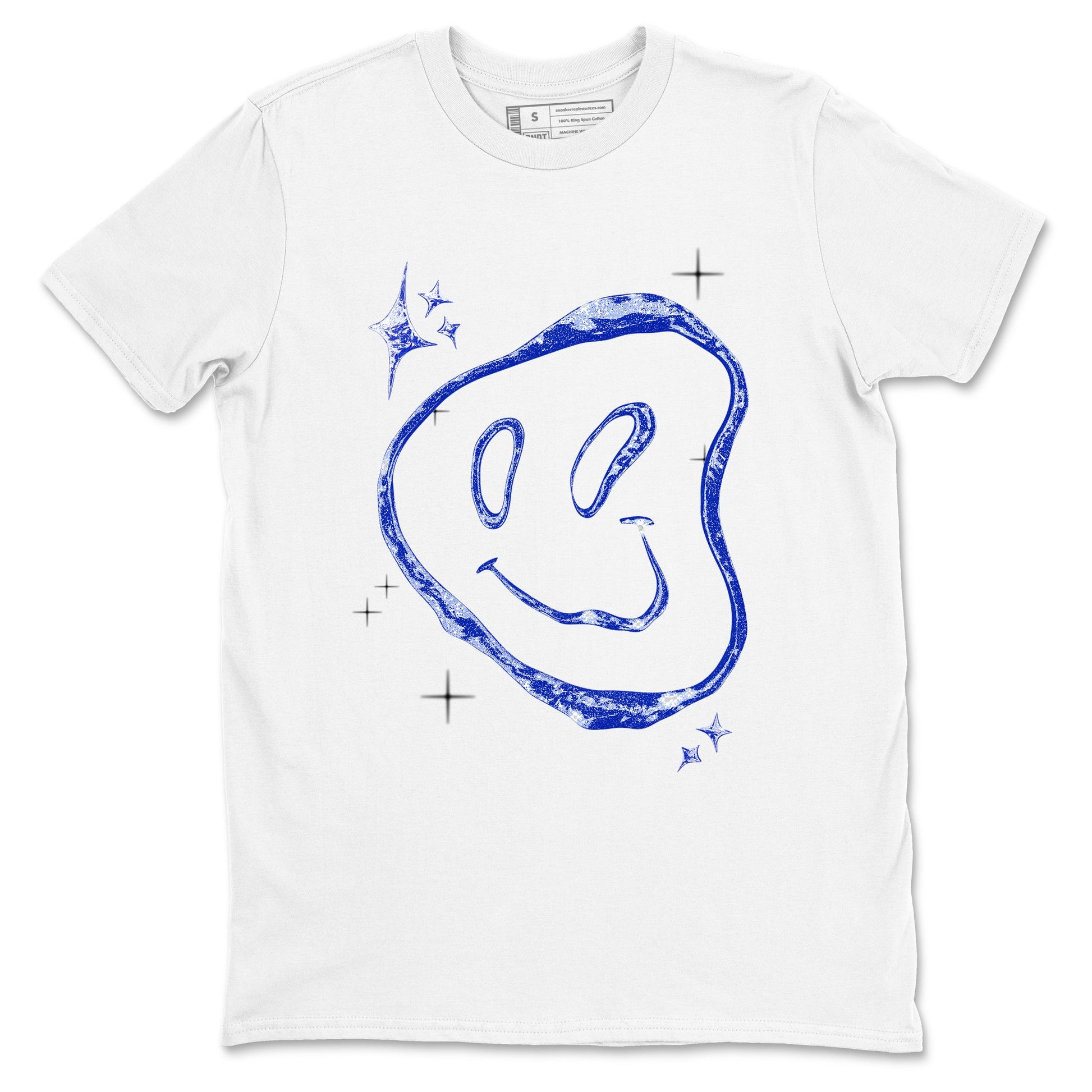 Sneaker Threads – Sneaker Tees To Match Air Foamposite One Royal – Smiling Pearl Graphic Tee White 2. Perfect for Jordan releases 2025 colorways.