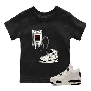 Sneaker match tees – Sneaker Tees To Match Air Jordan 4 Flight Club Shoes – Sneaker Addict Kids T-Shirt Black 1