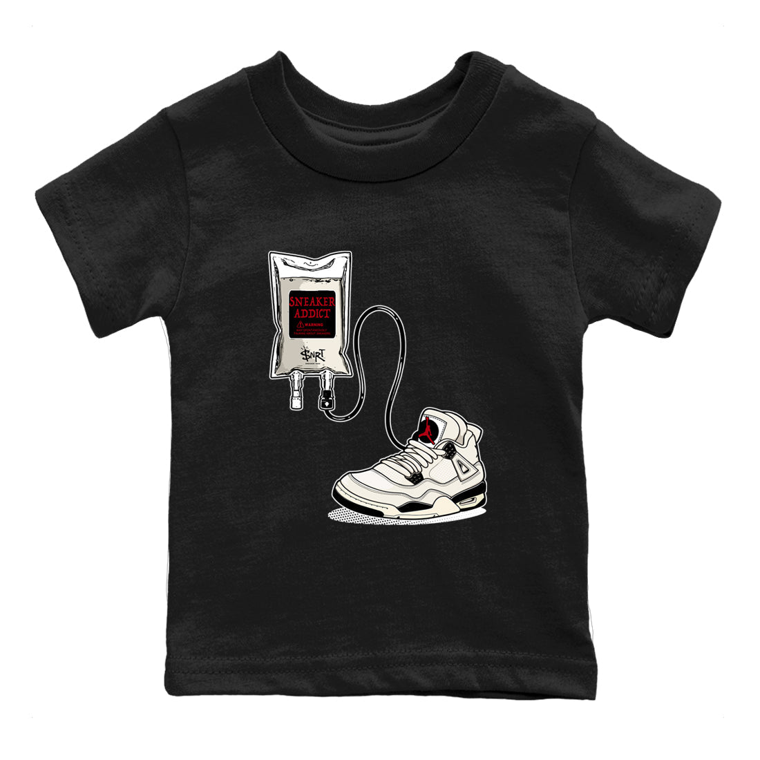 Sneaker match tees – Sneaker Tees To Match Air Jordan 4 Flight Club Shoes – Sneaker Addict Kids T-Shirt Black 2
