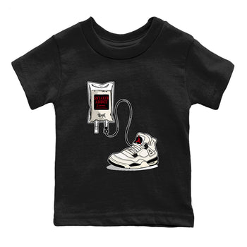 Sneaker match tees – Sneaker Tees To Match Air Jordan 4 Flight Club Shoes – Sneaker Addict Kids T-Shirt Black 2
