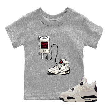 Sneaker match tees – Sneaker Tees To Match Air Jordan 4 Flight Club Shoes – Sneaker Addict Kids T-Shirt Heather Grey 1