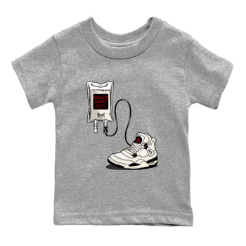 Sneaker match tees – Sneaker Tees To Match Air Jordan 4 Flight Club Shoes – Sneaker Addict Kids T-Shirt Heather Grey 2