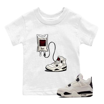 Sneaker match tees – Sneaker Tees To Match Air Jordan 4 Flight Club Shoes – Sneaker Addict Kids T-Shirt White 1