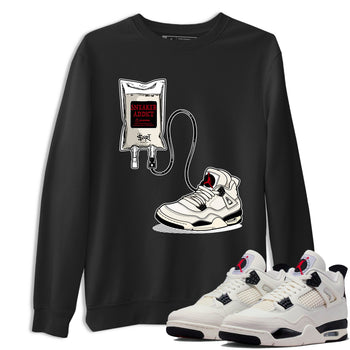 Sneaker match tees – Sneaker Tees To Match Air Jordan 4 Flight Club Shoes – Sneaker Addict Tee Black 1