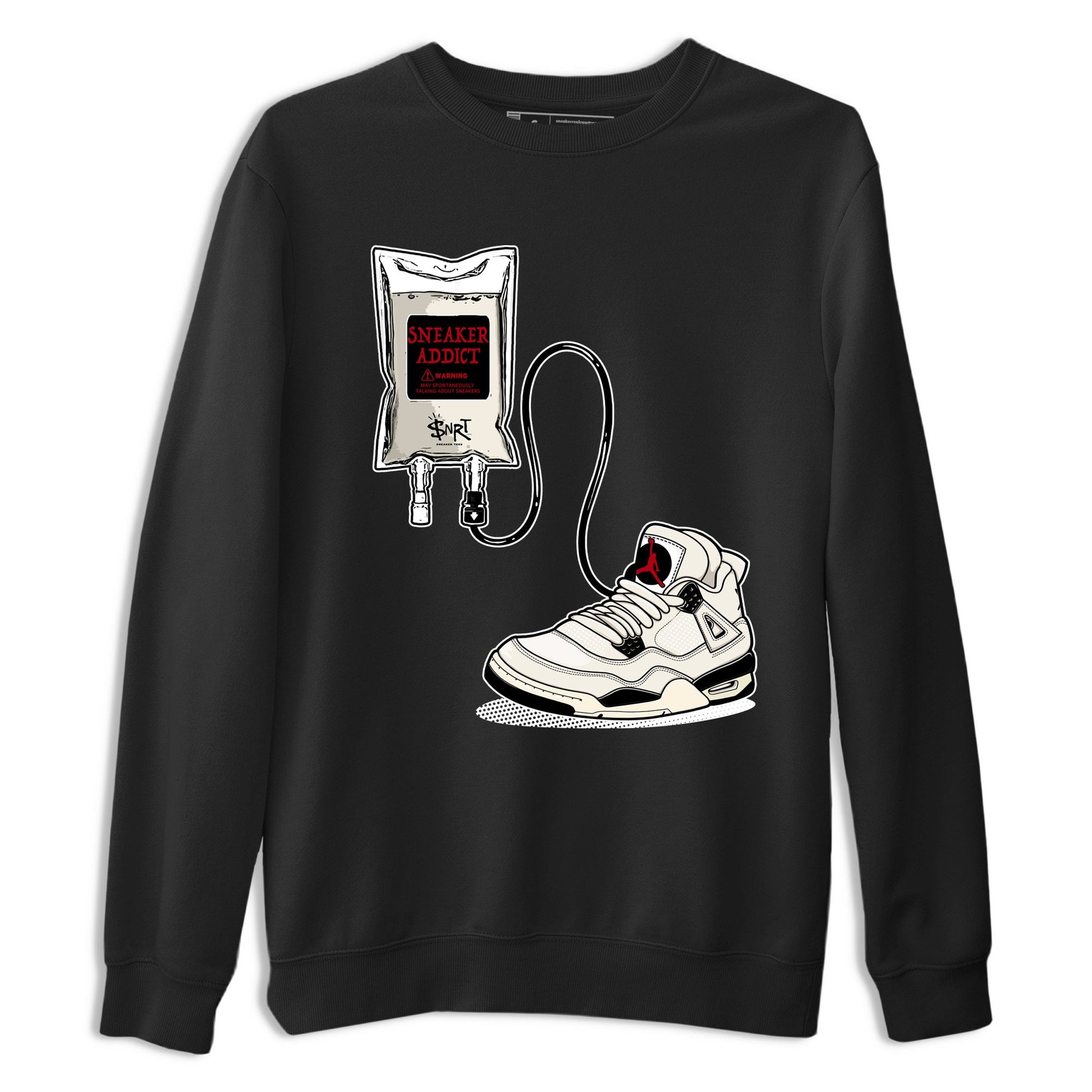 Sneaker match tees – Sneaker Tees To Match Air Jordan 4 Flight Club Shoes – Sneaker Addict Tee Black 2