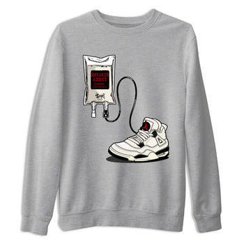 Sneaker match tees – Sneaker Tees To Match Air Jordan 4 Flight Club Shoes – Sneaker Addict Tee Heather Grey 2