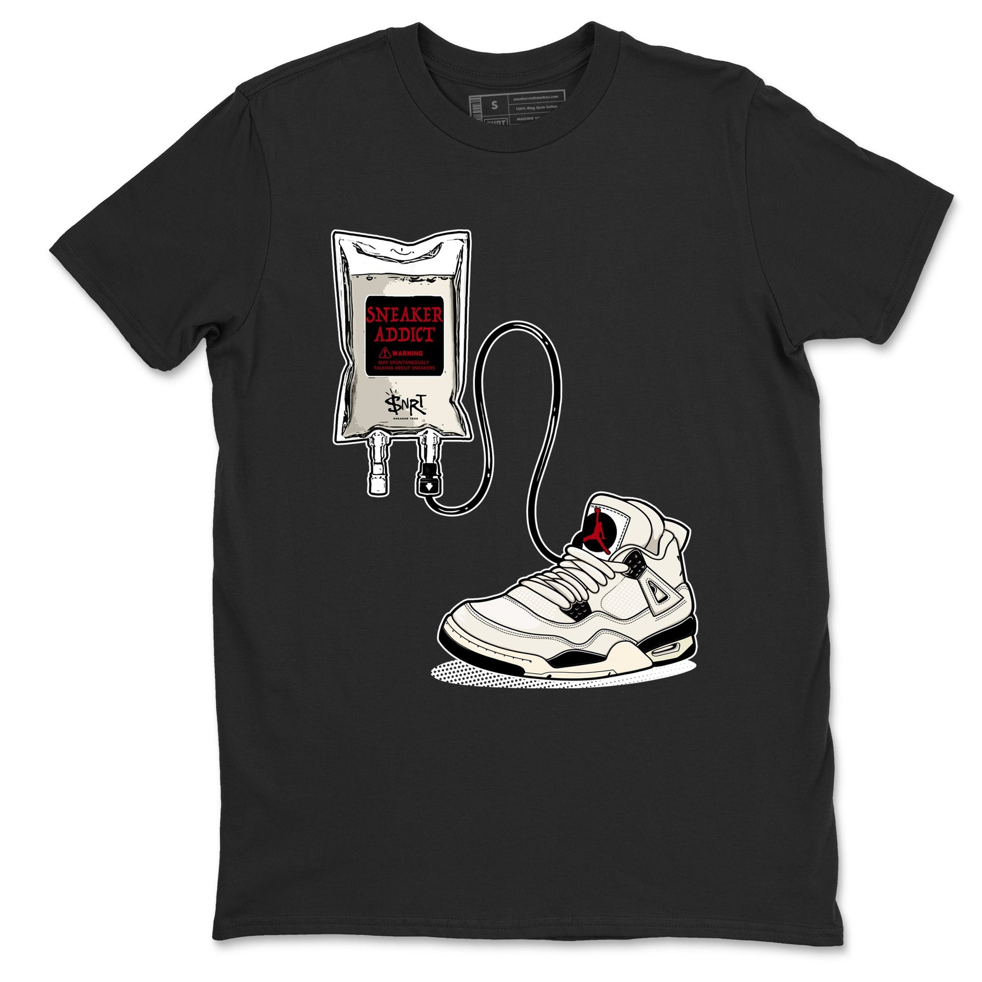 Sneaker match tees – Sneaker Tees To Match Air Jordan 4 Flight Club Shoes – Sneaker Addict Tee Black 2