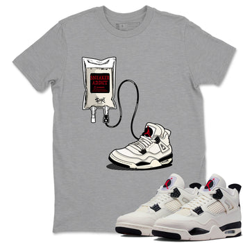 Sneaker match tees – Sneaker Tees To Match Air Jordan 4 Flight Club Shoes – Sneaker Addict Tee Heather Grey 1