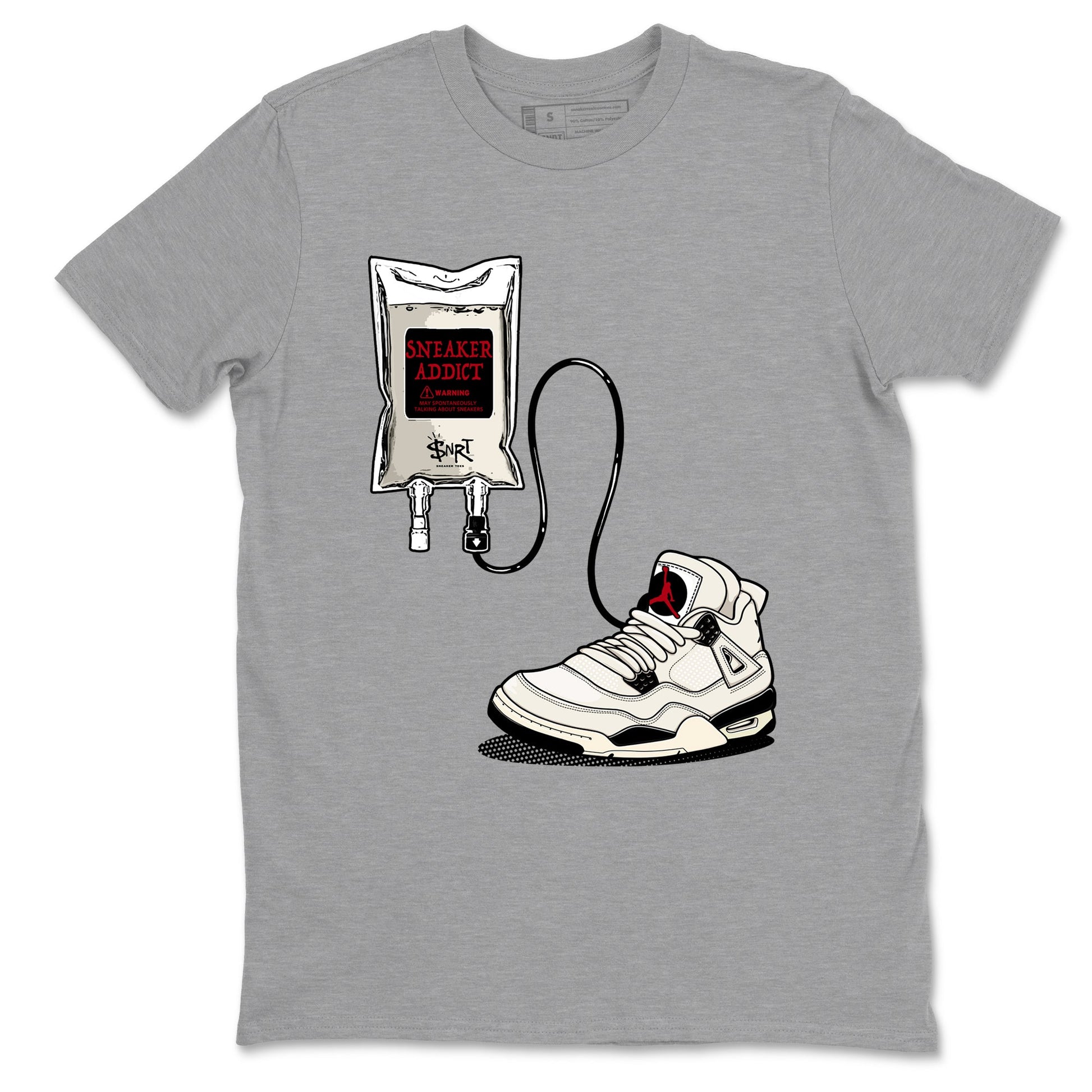 Sneaker match tees – Sneaker Tees To Match Air Jordan 4 Flight Club Shoes – Sneaker Addict Tee Heather Grey 2