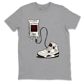 Sneaker match tees – Sneaker Tees To Match Air Jordan 4 Flight Club Shoes – Sneaker Addict Tee Heather Grey 2