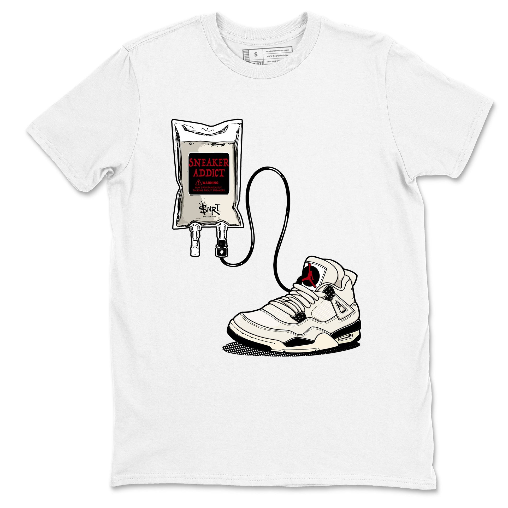 Sneaker match tees – Sneaker Tees To Match Air Jordan 4 Flight Club Shoes – Sneaker Addict Tee White 2