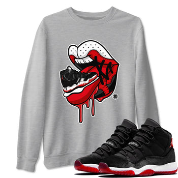 11s Bred Velvet shirts to match jordans Sneaker Addiction 2 sneaker match tees Air Jordan 11 Retro Bred Velvet match shoes to clothes SNRT Sneaker Tees unisex cotton Heather Grey 1 shirts