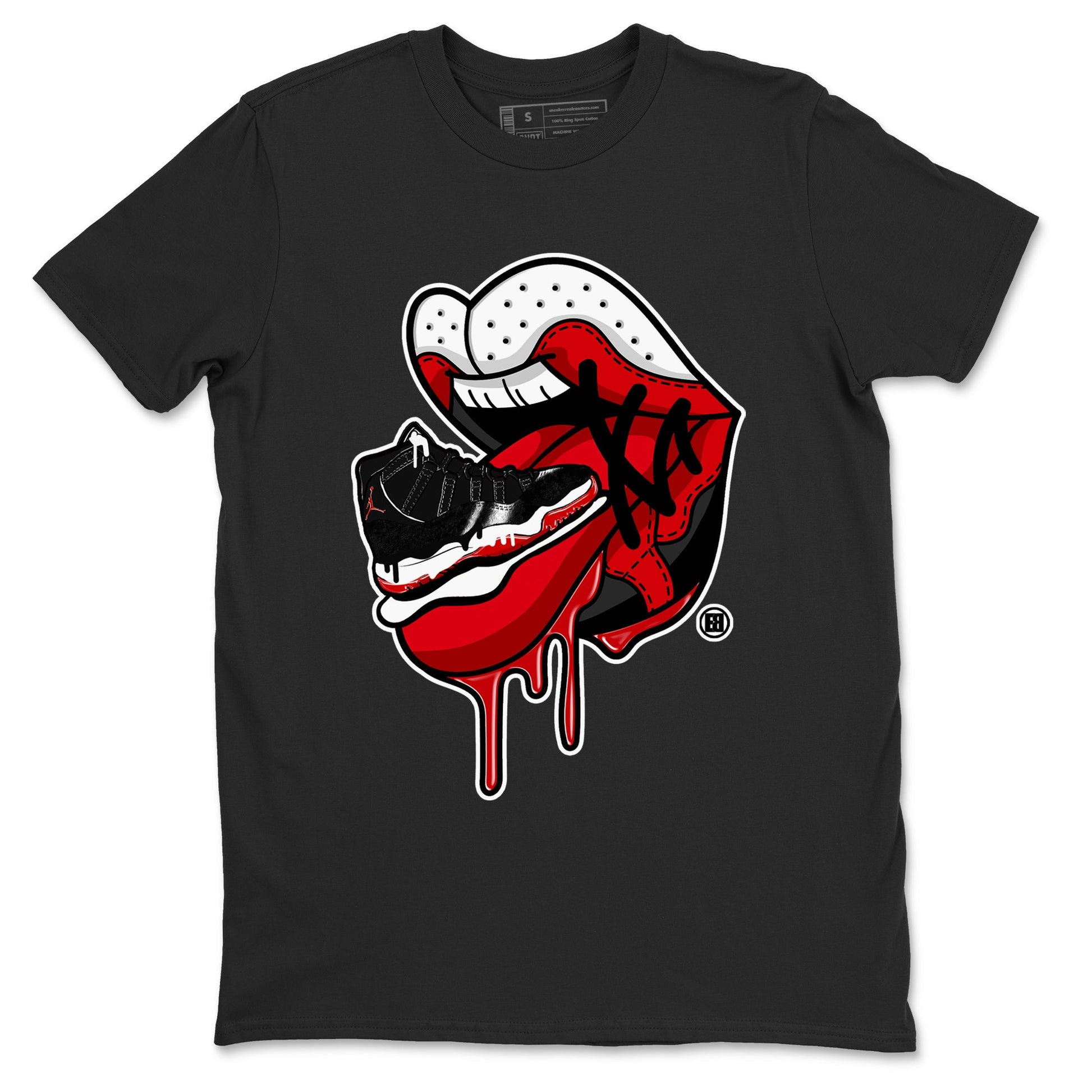 11s Bred Velvet shirts to match jordans Sneaker Addiction 2 sneaker match tees Air Jordan 11 Retro Bred Velvet match shoes to clothes SNRT Sneaker Tees unisex cotton Black 2 shirts