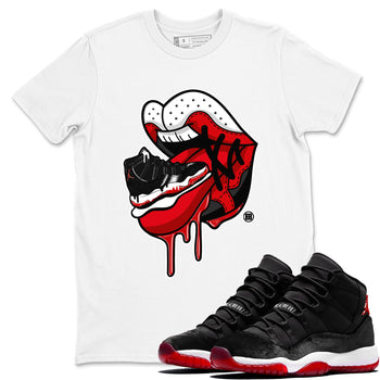 11s Bred Velvet shirts to match jordans Sneaker Addiction 2 sneaker match tees Air Jordan 11 Retro Bred Velvet match shoes to clothes SNRT Sneaker Tees unisex cotton White 1 shirts