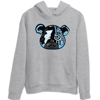 Sneaker Bear Face sneaker match t-shirt styled to complete your fit with the Air Foamposite One Psychic Blue sneakers, shown in Heather Grey 2.