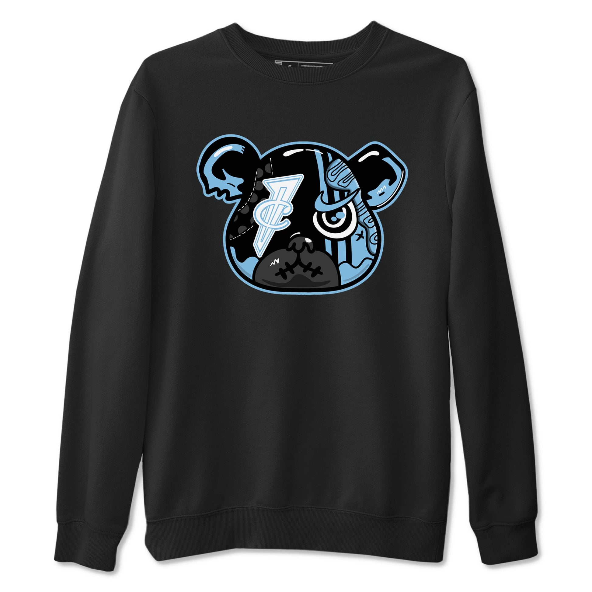 Sneaker Bear Face sneaker match t-shirt styled to complete your fit with the Air Foamposite One Psychic Blue sneakers, shown in Black 2.