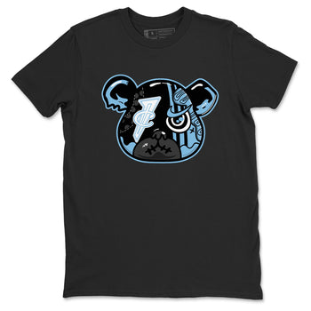 Sneaker Bear Face sneaker match t-shirt styled to complete your fit with the Air Foamposite One Psychic Blue sneakers, shown in Black 2.