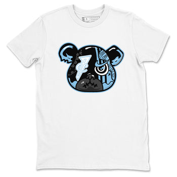 Sneaker Bear Face sneaker match t-shirt styled to complete your fit with the Air Foamposite One Psychic Blue sneakers, shown in White 2.