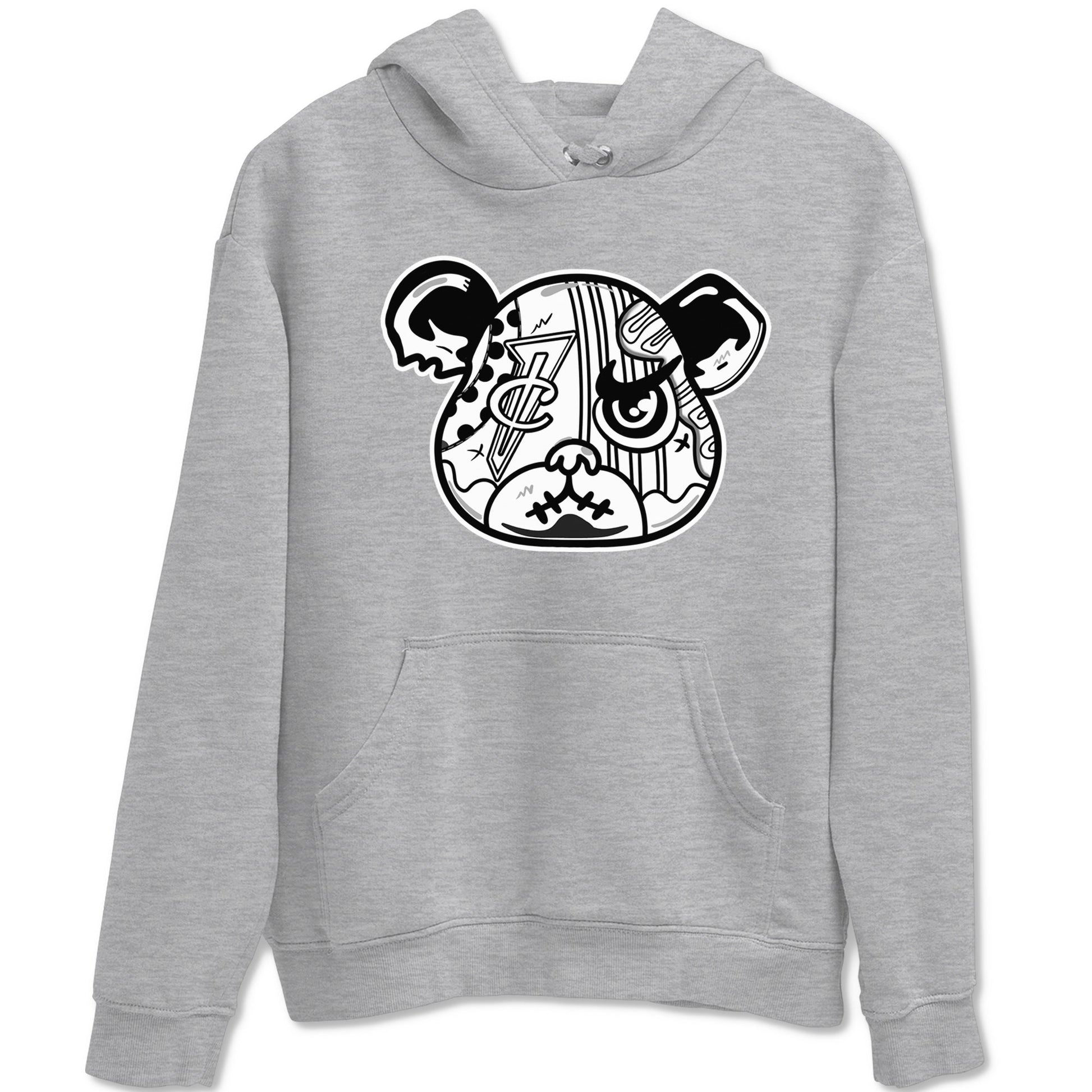 Sneaker Bear Face sneaker match t-shirt styled to complete your fit with the Air Foamposite One Triple White sneakers, shown in Heather Grey 2.