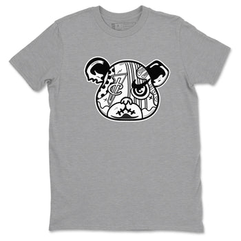 Sneaker Bear Face sneaker match t-shirt styled to complete your fit with the Air Foamposite One Triple White sneakers, shown in Heather Grey 2.