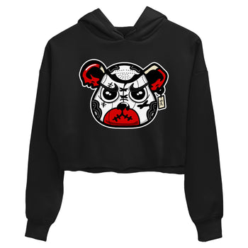 1s Black Toe Reimagined shirts to match jordans Sneaker Bear Face sneaker match tees Air Jordan 1 Black Toe Reimagined match shoes to clothes SNRT Sneaker Tees unisex cotton Black 2 crop tee