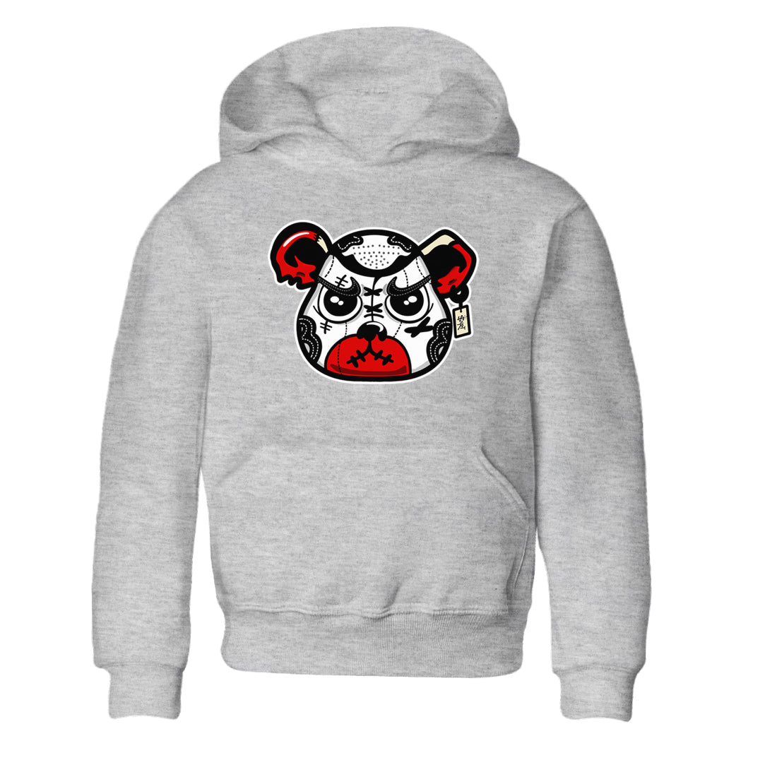 1s Black Toe Reimagined shirts to match jordans Sneaker Bear Face sneaker match tees Air Jordan 1 Black Toe Reimagined match shoes to clothes SNRT Sneaker Tees Youth Baby Heather Grey 2 tee
